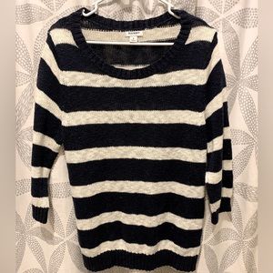 ❤️‍🔥OLD NAVY SWEATER Navy Blue Striped Loose Fit Sweater Size: XL❤️‍🔥